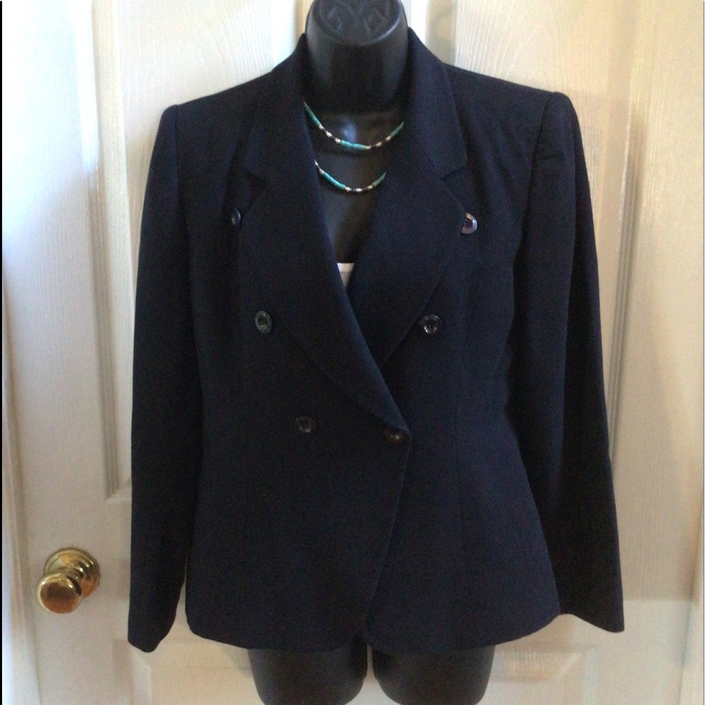 Jones Of New York double Breasted Wool Jacket 4p